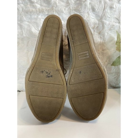 Toms Desert Wedge Women's Sz 7.5 Taupe Beige Suede - Picture 7 of 8